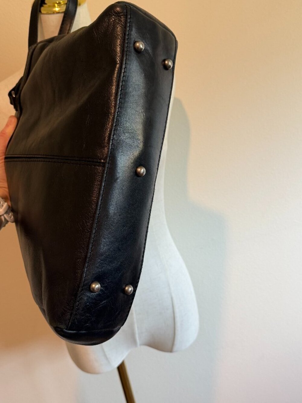Patricia Nash Black Leather Poppy Satchel Heritage Collection - Picture 6 of 12